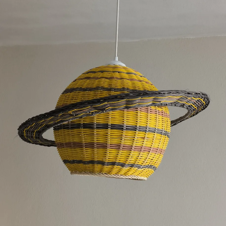 Satürn Çocuk Odası Rattan Avize