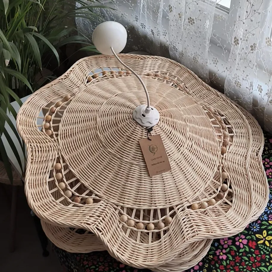 Çiçek Kenarlı Rattan Avize Yapımı — Dijital Eğitim