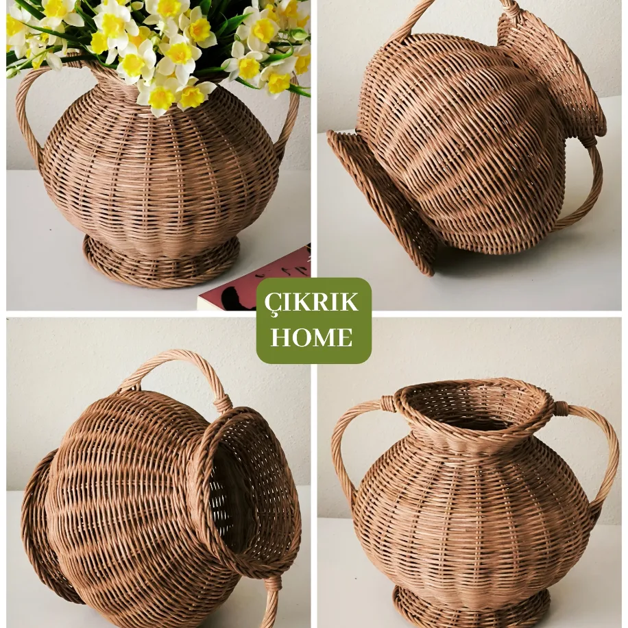 Kulplu Rattan Vazo — 25 cm